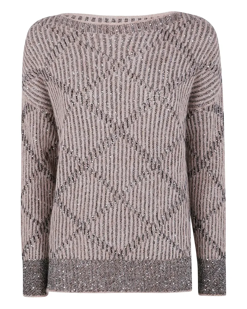 D.EXTERIOR Pullover mit Pailletten - Nude Nude