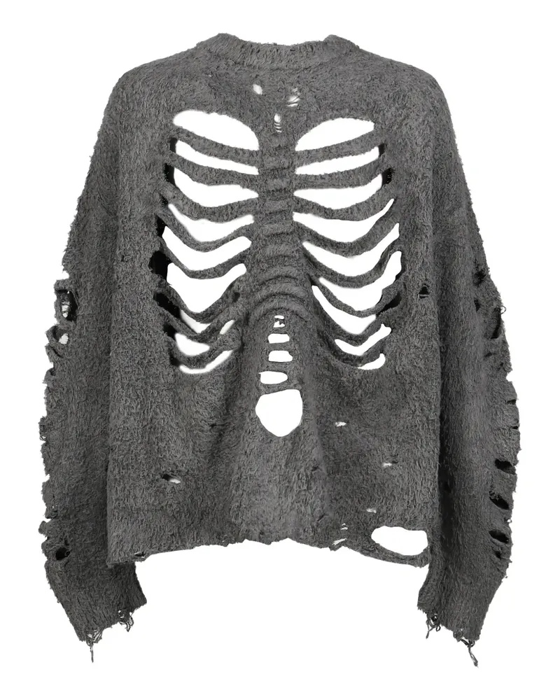 Doublet Ausgefranster Pullover - Grau Grau