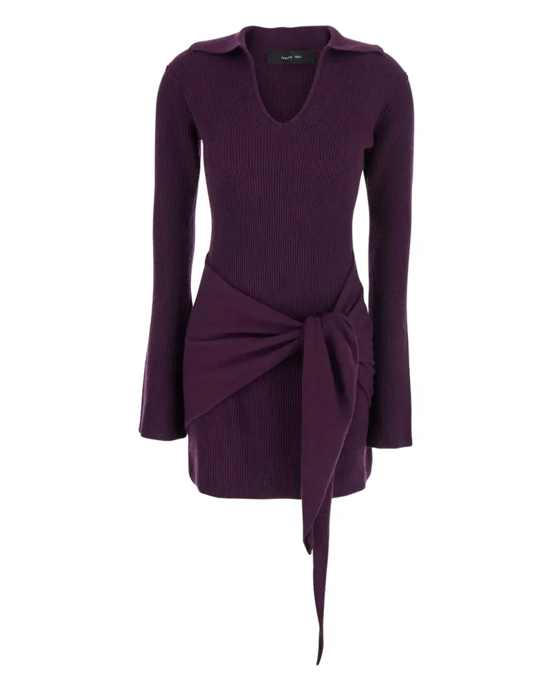 Federica Tosi Geripptes Kleid mit Schnürung - Violett Violett