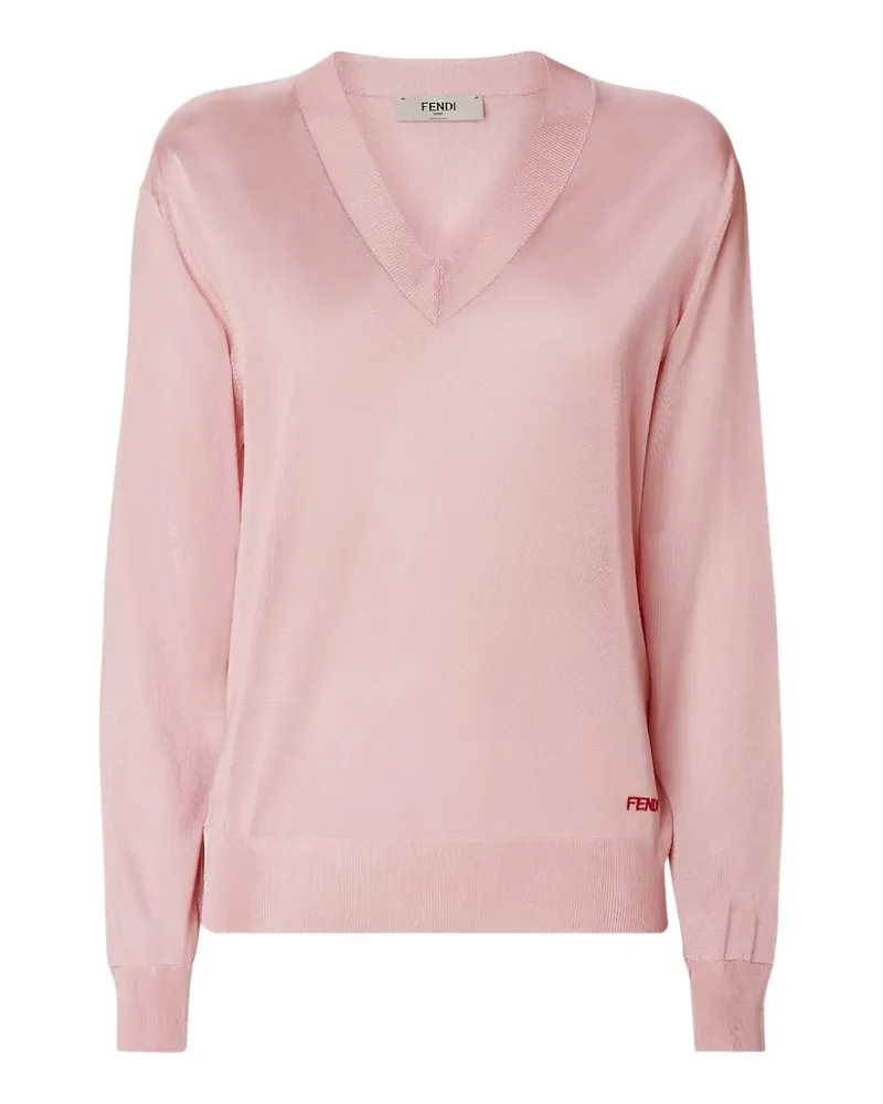 Fendi Pullover mit V-Ausschnitt - Rosa Rosa