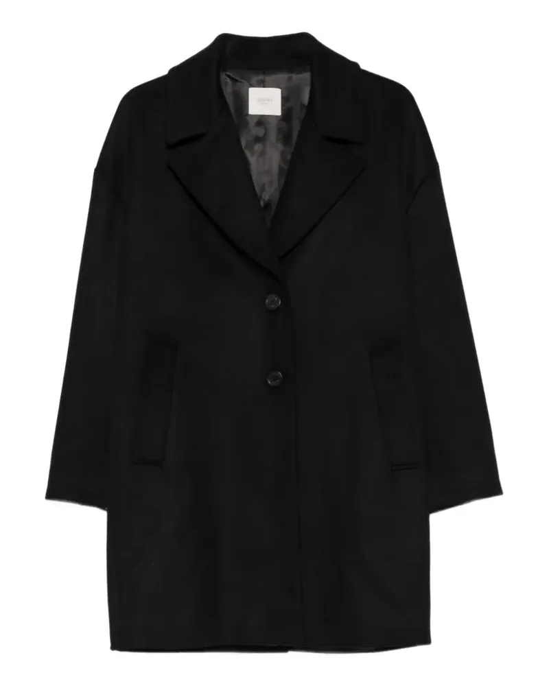 BARBA Mantel mit fallendem Revers - Schwarz Schwarz