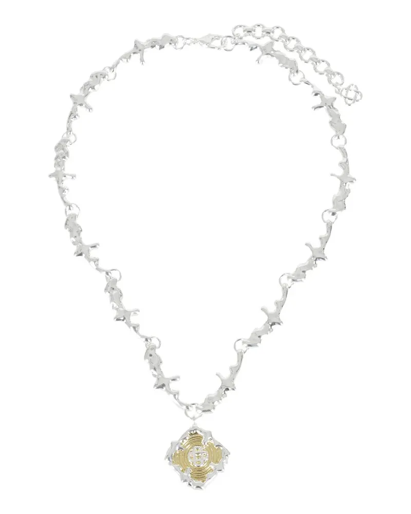 Casablanca Paris medallion chain necklace - Silber Silber