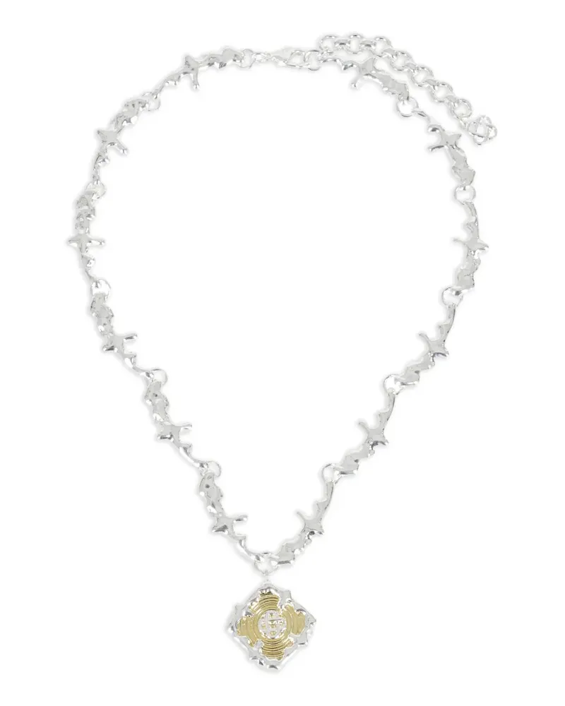 Casablanca Paris medallion chain necklace - Silber Silber