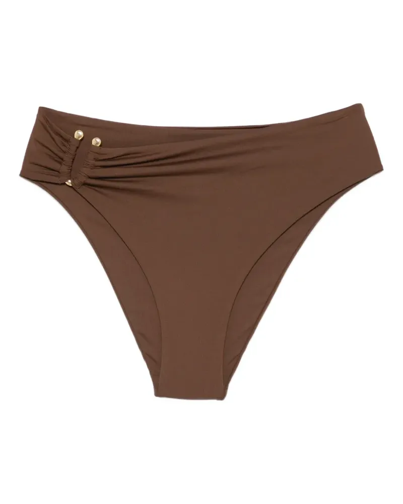 FISICO-Cristina Ferrari appliqué-detail bikini bottoms - Braun Braun