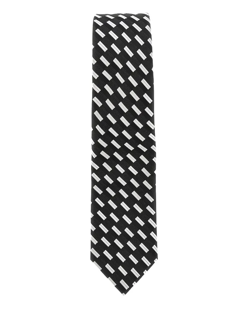 Emporio Armani Gemusterte Seidenkrawatte - Schwarz Schwarz