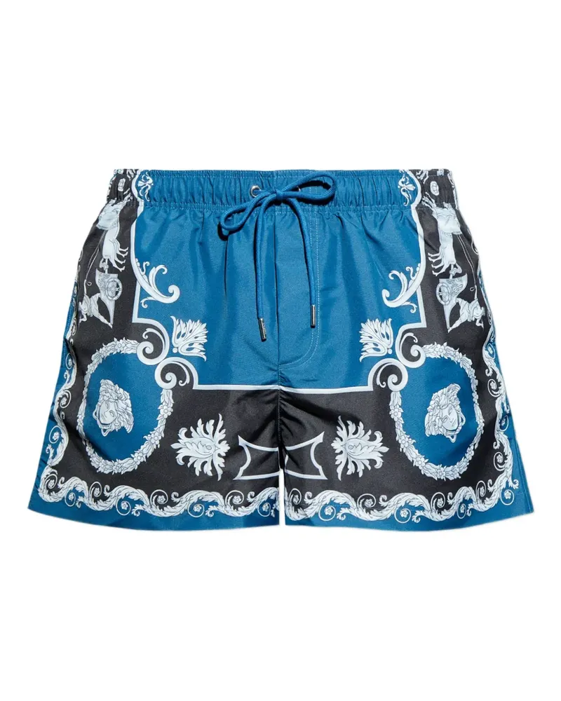 Versace Badeshorts mit Print - Blau Blau