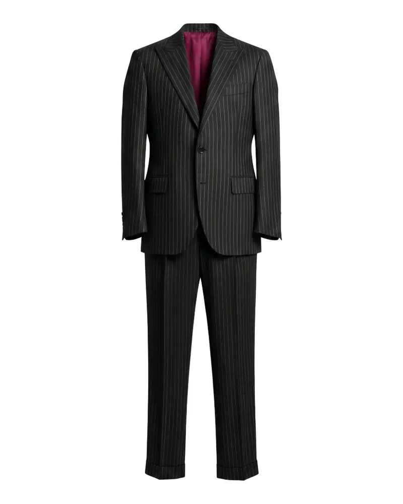 Brunello Cucinelli pinstripe-pattern single-breasted suit - Grau Grau