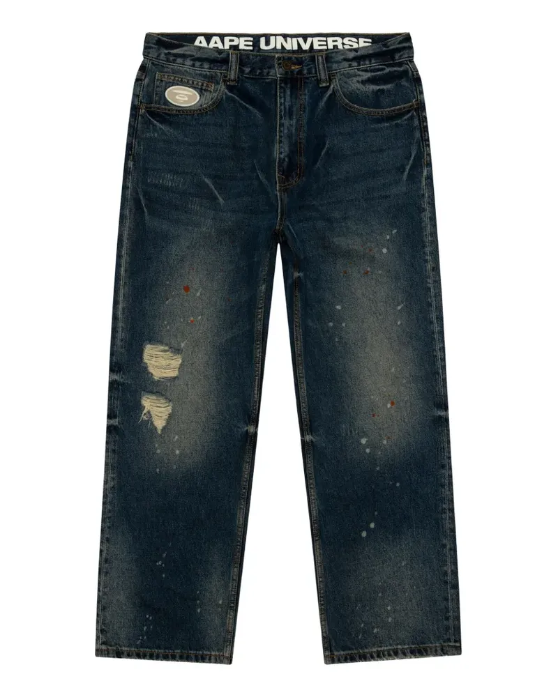 BAPE distressed trousers - Blau Blau