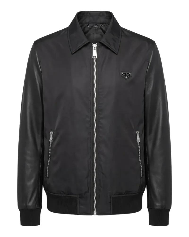Philipp Plein nylon coster bomber jacket - Schwarz Schwarz