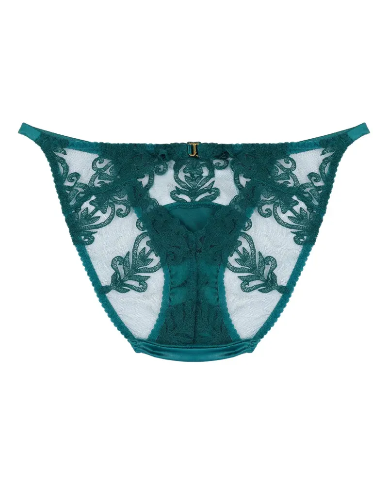 Fleur Of England Olivia Ouvert Slip aus Spitze - Grün Grün