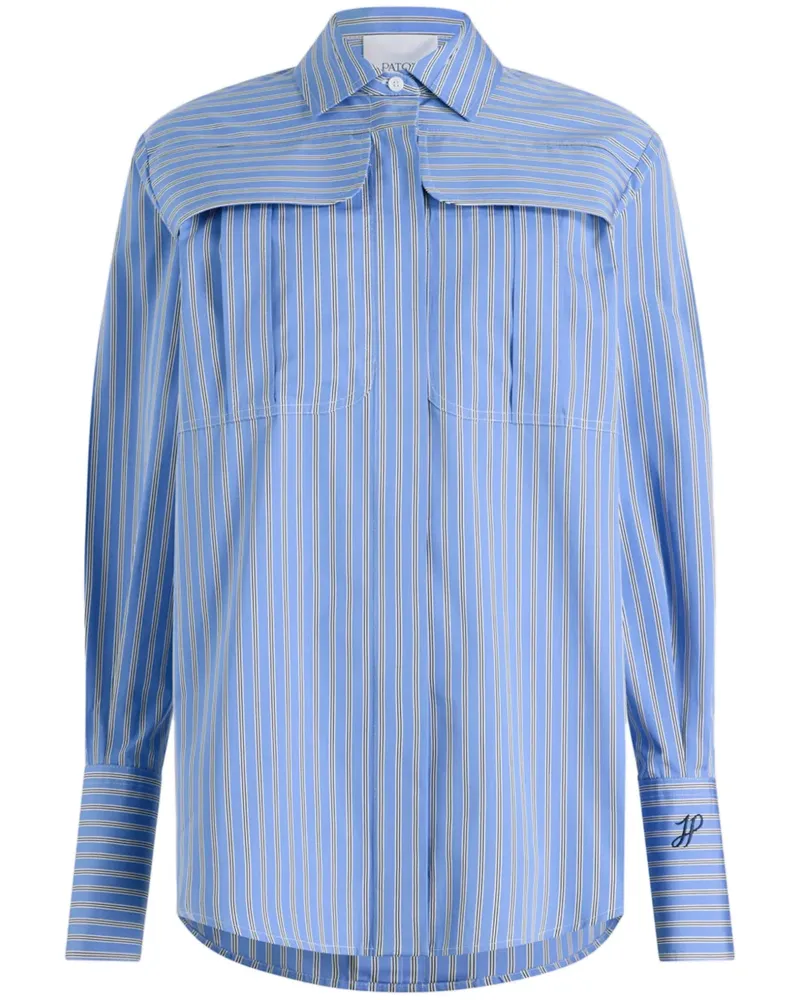Patou Safari Popeline-Hemd - Blau Blau