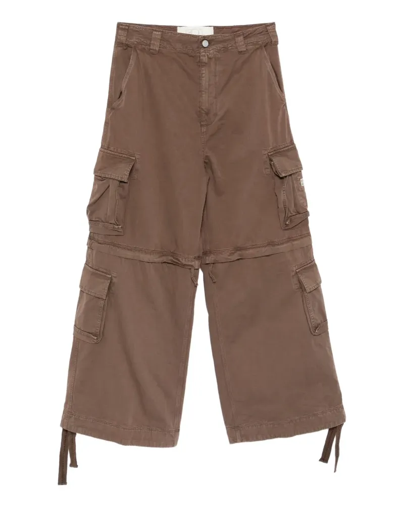 ERL Cargohose im Layering-Look - Braun Braun