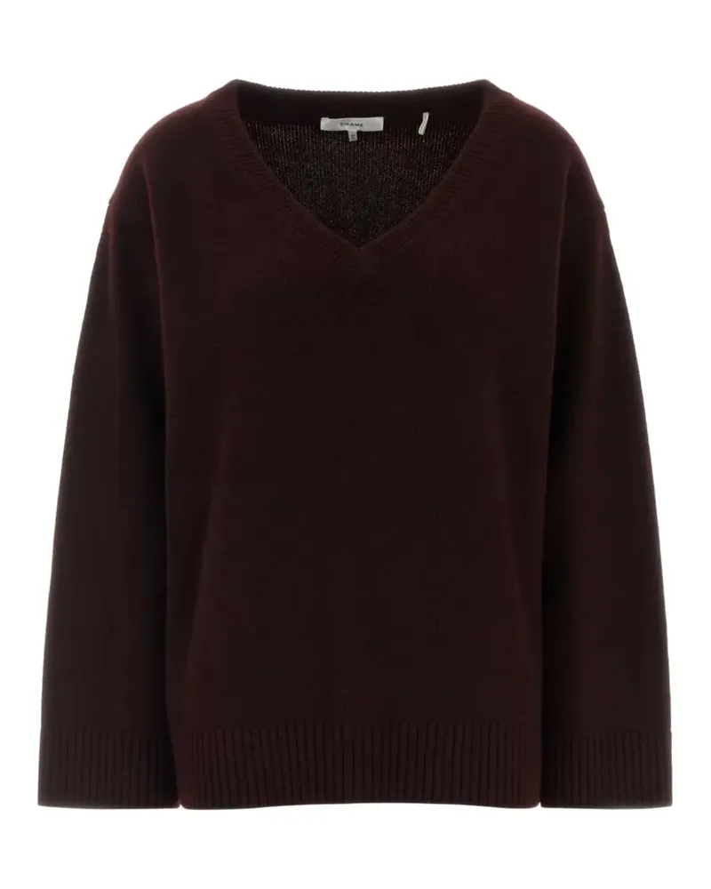 Frame Denim Oversized-Pullover mit V-Ausschnitt - Rot Rot