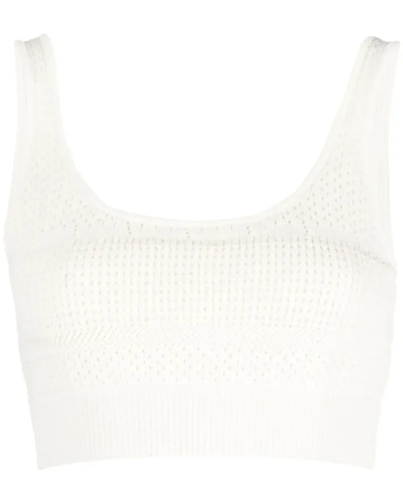 Frame Denim Klassisches Cropped-Top - Weiß Weiß