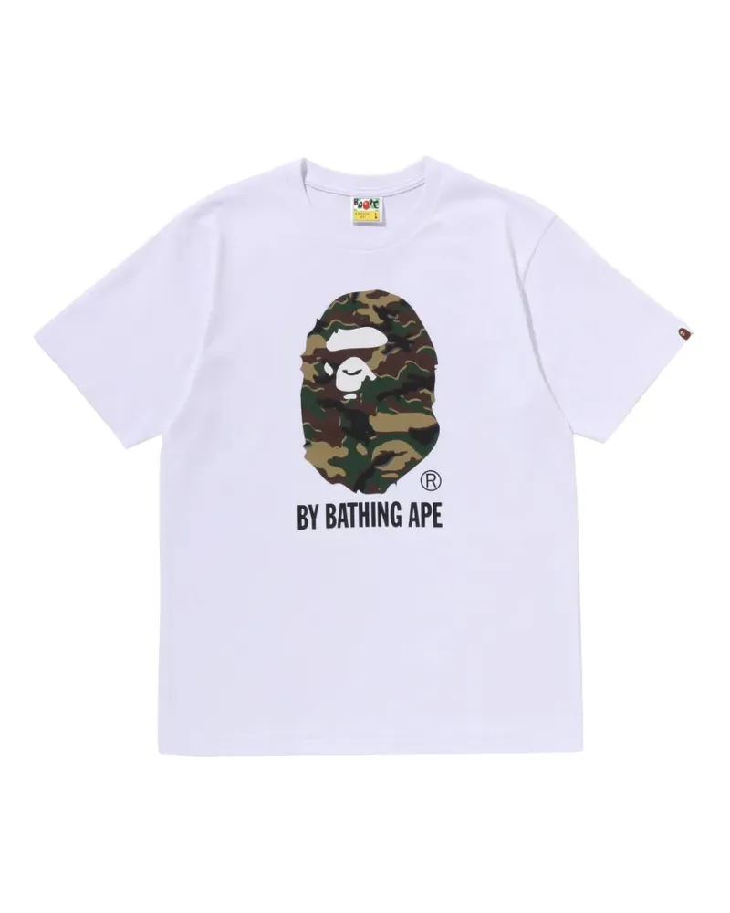 BAPE camouflage-print logo-print T-shirt - Weiß Weiß