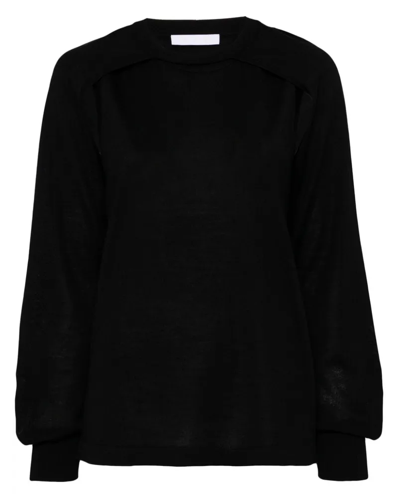 Helmut Lang Pullover im Layering-Look Schwarz