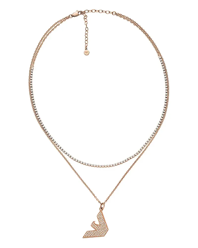 Emporio Armani Halskette mit Logo-Anhänger - Rosa Rosa