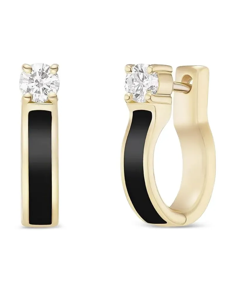 Melissa Kaye 18kt Gelbgoldcreolen mit Diamanten Gold