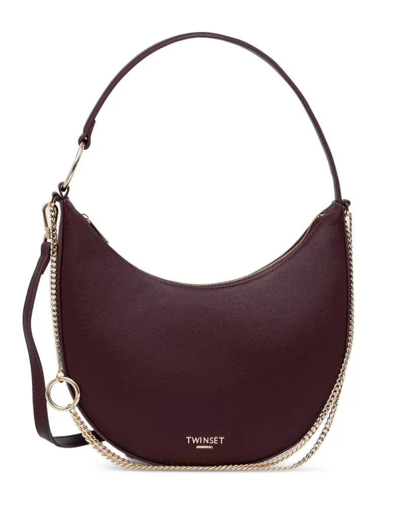 Twin-Set Schultertasche mit Kettenverzierung - Rot Rot