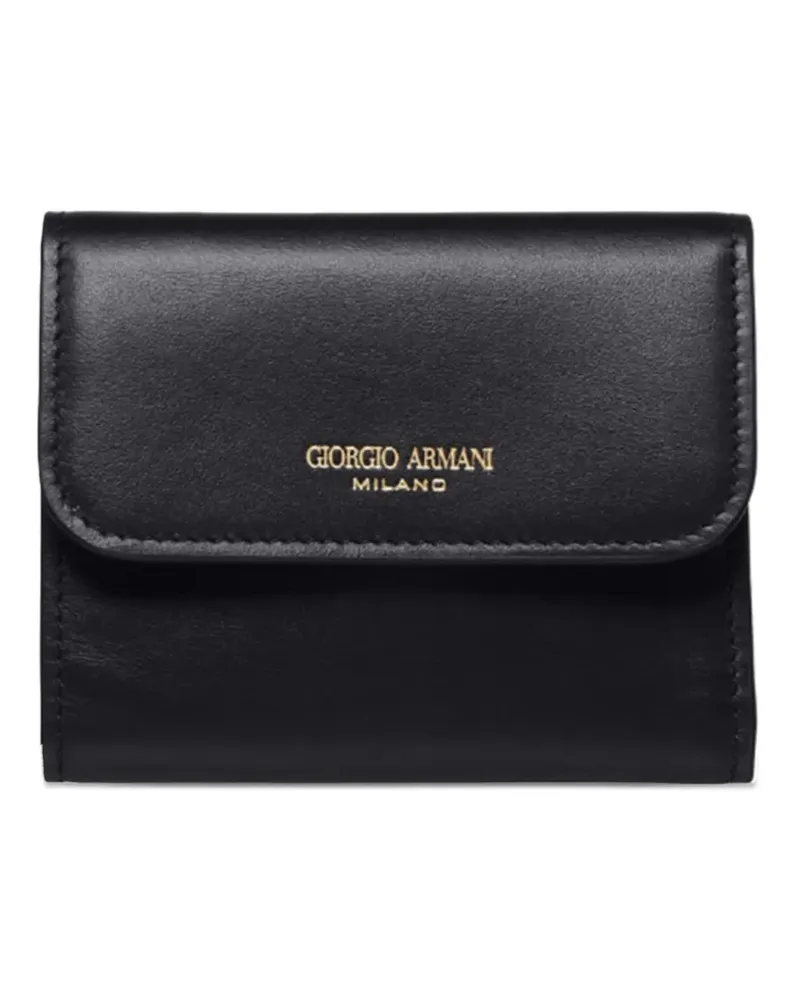 Giorgio Armani Portemonnaie mit Logo-Print - Schwarz Schwarz