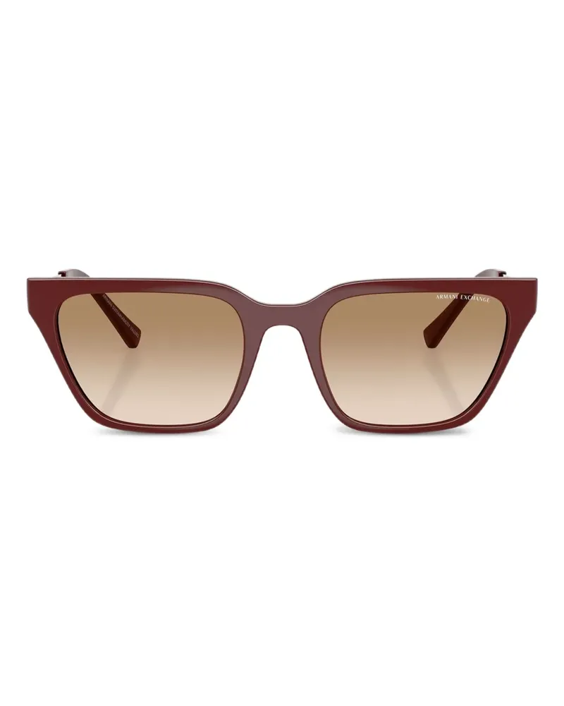 Armani Exchange Sonnenbrille mit eckigem Gestell - Rot Rot