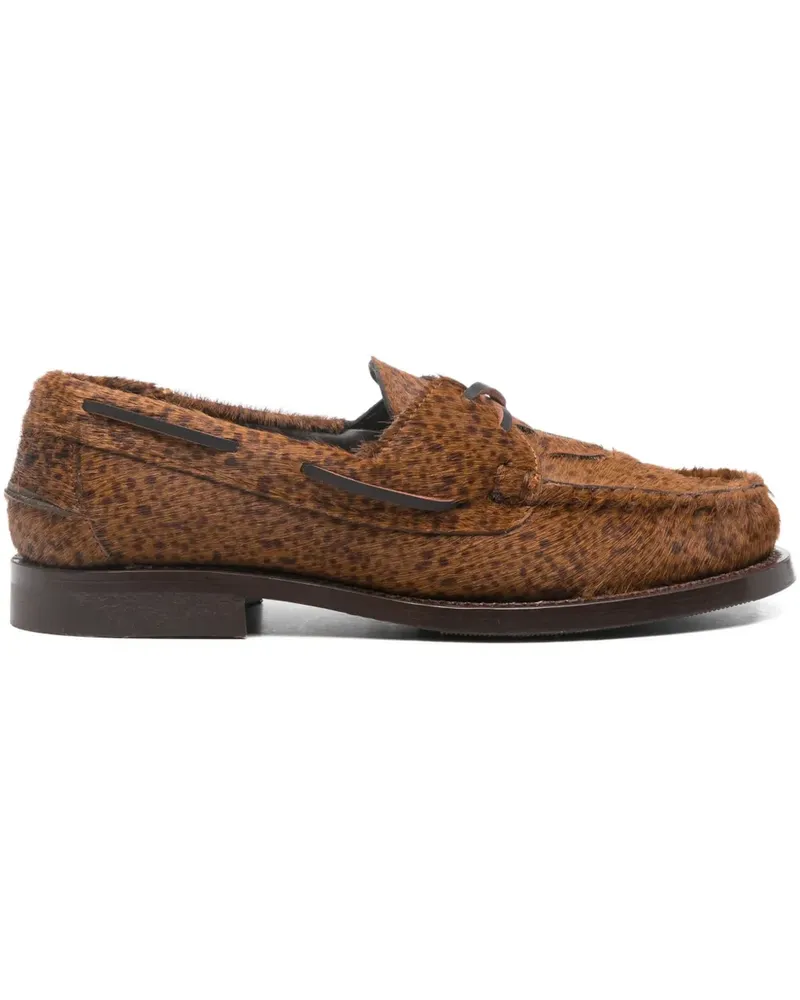 HEREU Saler braided lace-up loafers - Braun Braun