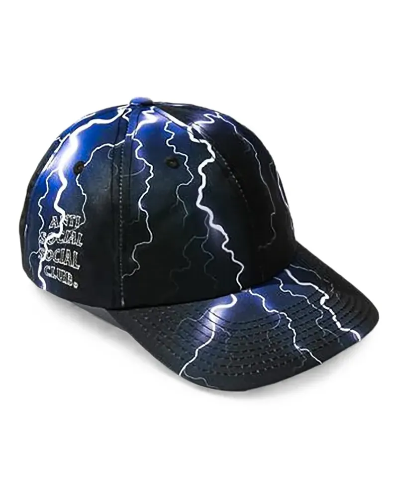 Anti Social Social Club Hydroplane lightning-print baseball cap - Schwarz Schwarz