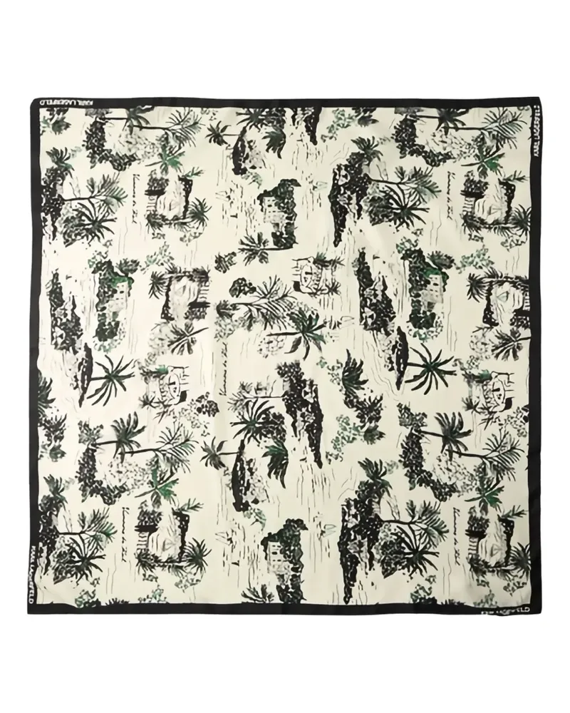Karl Lagerfeld printed scarf - Nude Nude