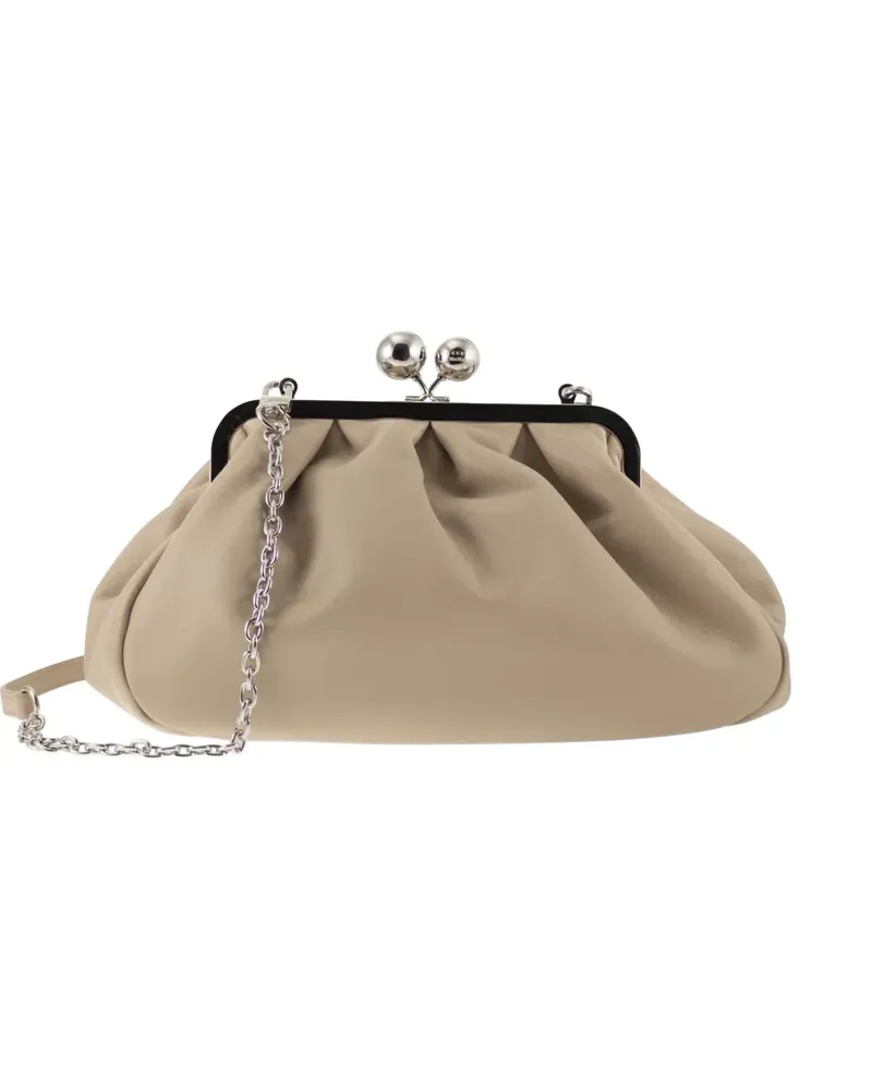 Max Mara Pasticcino nappa leather clutch bag - Nude Nude