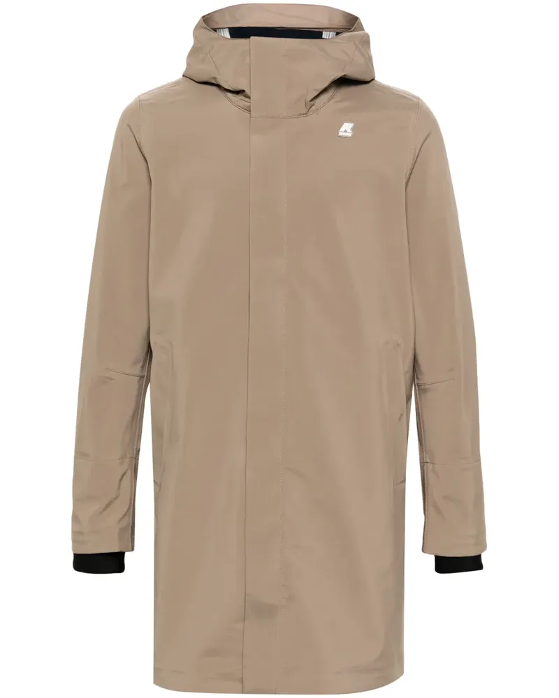 K-Way Einreihiger Kapuzenmantel - Nude Nude