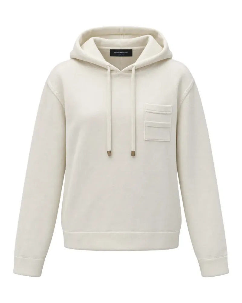 Fabiana Filippi patch-pocket hoodie - Weiß Weiß