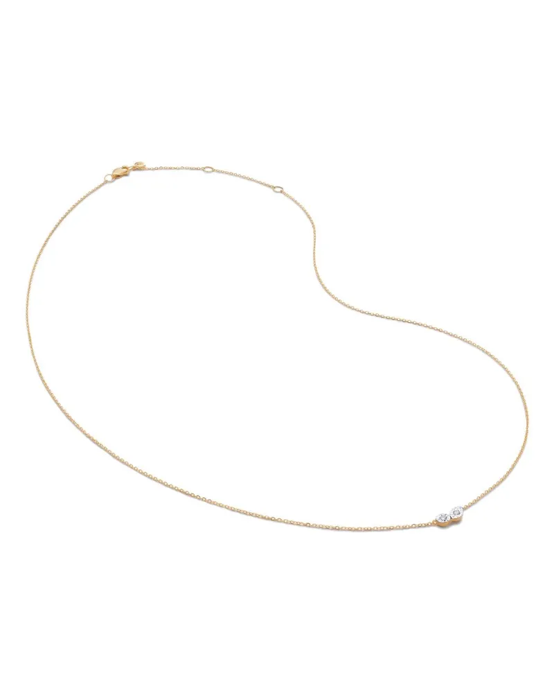 Monica Vinader 14kt Gelbgoldhalskette mit Diamant Gold