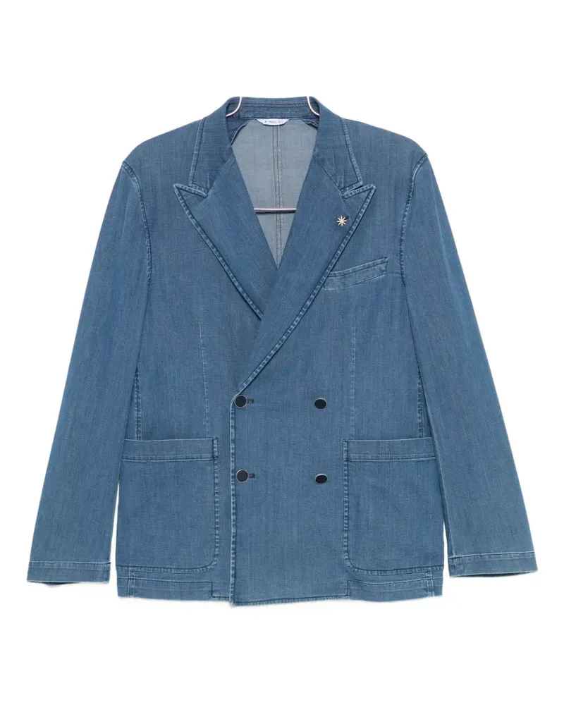 Manuel Ritz double-breasted denim jacket - Blau Blau
