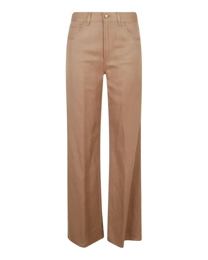 Dondup logo-plaque wide-leg jeans - Nude Nude