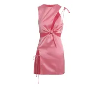 Kurzes Kleid mit Knoten - Rosa