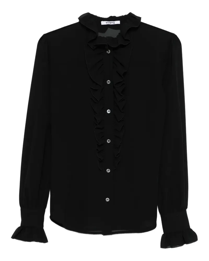 Vivetta ruffled high-neck blouse - Schwarz Schwarz