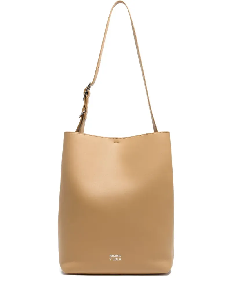 BIMBA Y LOLA Große Carlino Schultertasche - Nude Nude