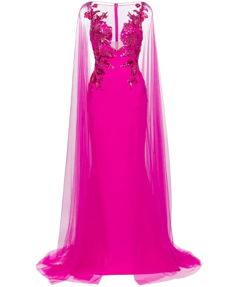 Saiid Kobeisy Kleid mit Perlen - Violett Violett