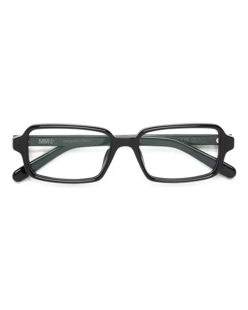 Maison Margiela Brille mit eckigem Gestell - Schwarz Schwarz
