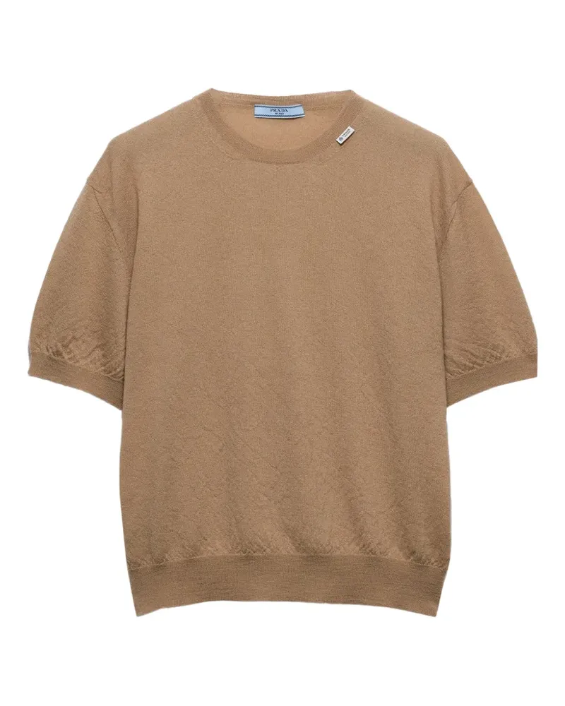 Prada short-sleeved cashmere sweater - Nude Nude