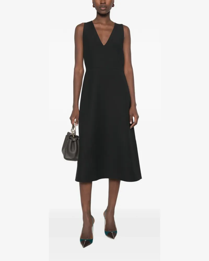 Fendi V-neck sleeveless midi dress - Schwarz Schwarz