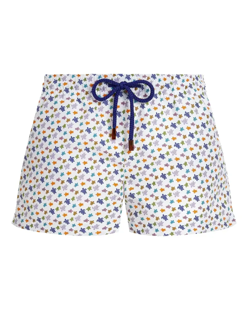 Vilebrequin Micro Rondes des Tortues Badeshorts - Weiß Weiß