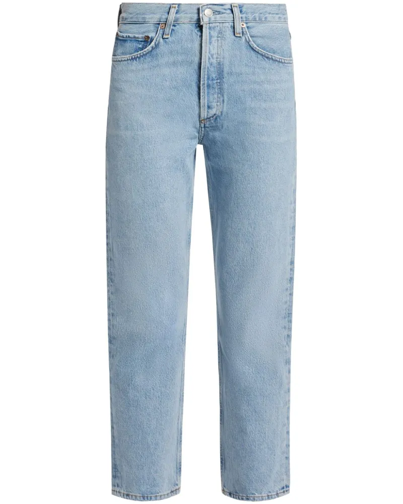 AGOLDE Gerade Cropped-Jeans Blau