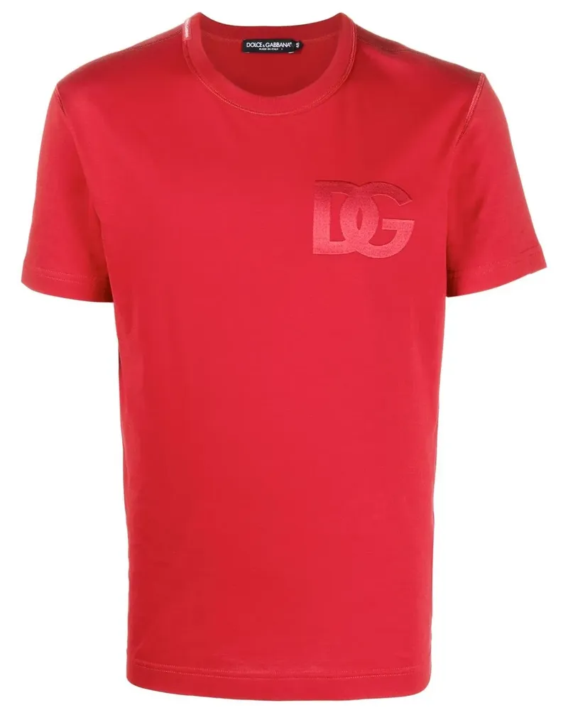 Dolce & Gabbana T-Shirt mit DG-Print - Rot Rot