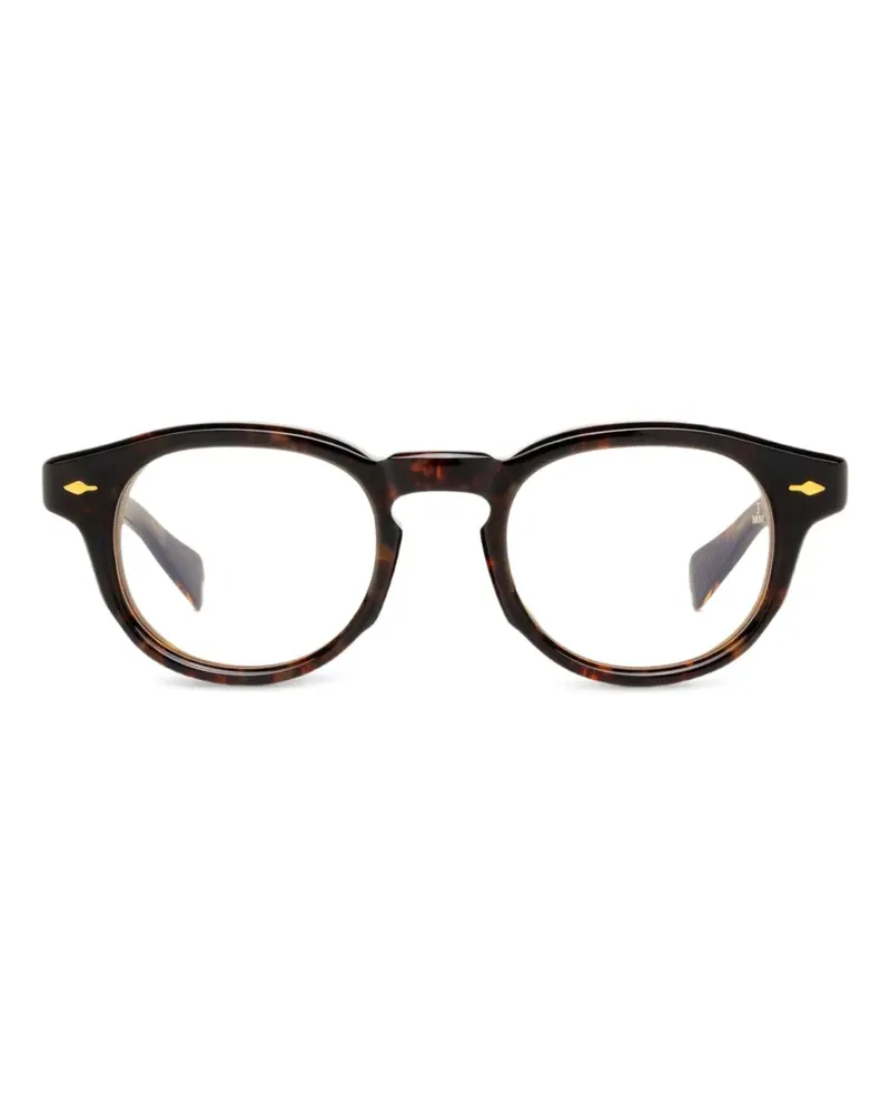 Jacques Marie Mage Eiko Brille mit rundem Gestell - Braun Braun