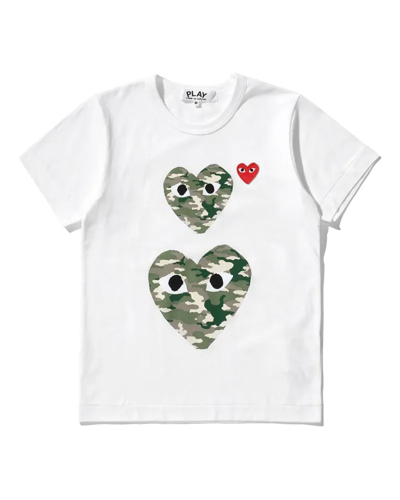 Comme des Garçons T-Shirt mit Herz-Print - Weiß Weiß