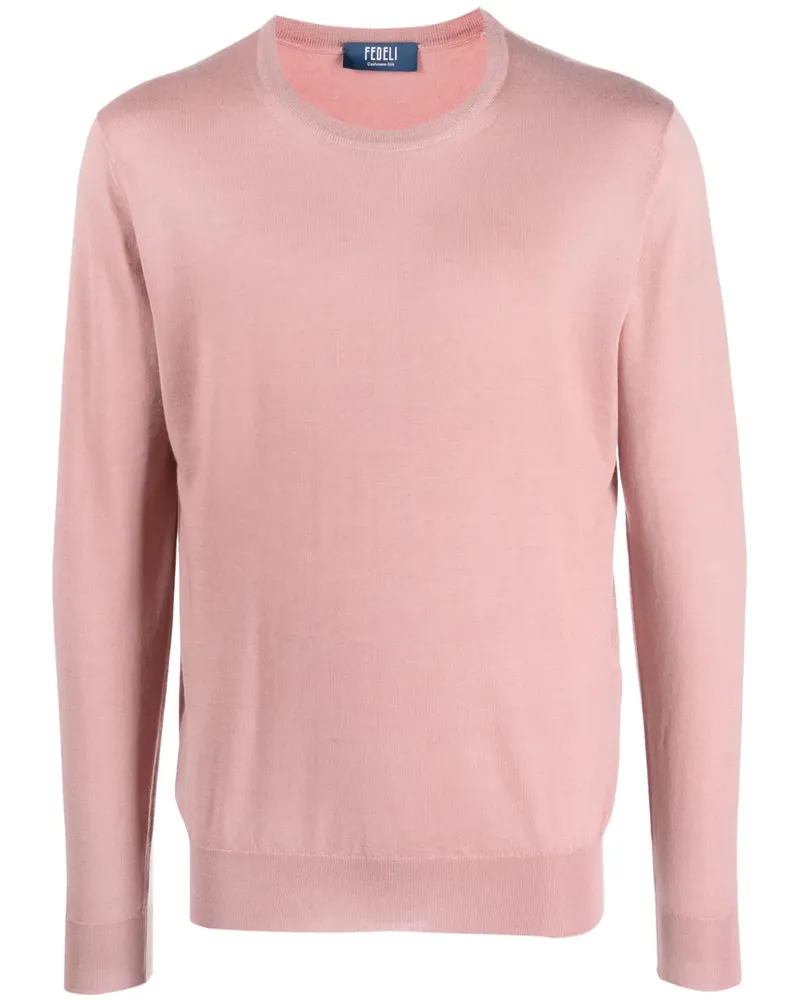 Fedeli Pullover mit rundem Ausschnitt - Rosa Rosa