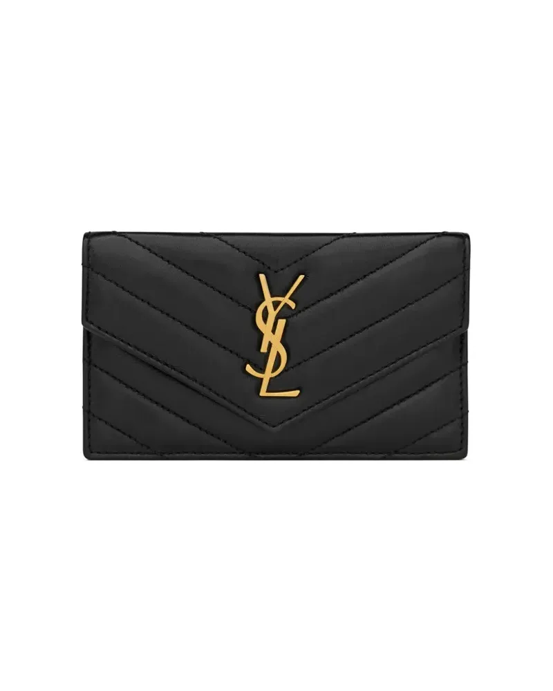 Saint Laurent Kartenetui mit Monogramm - Schwarz Schwarz