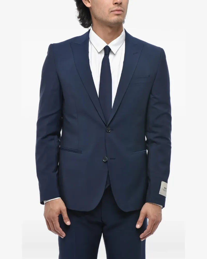 Corneliani peak-lapel single-breasted suit - Blau Blau