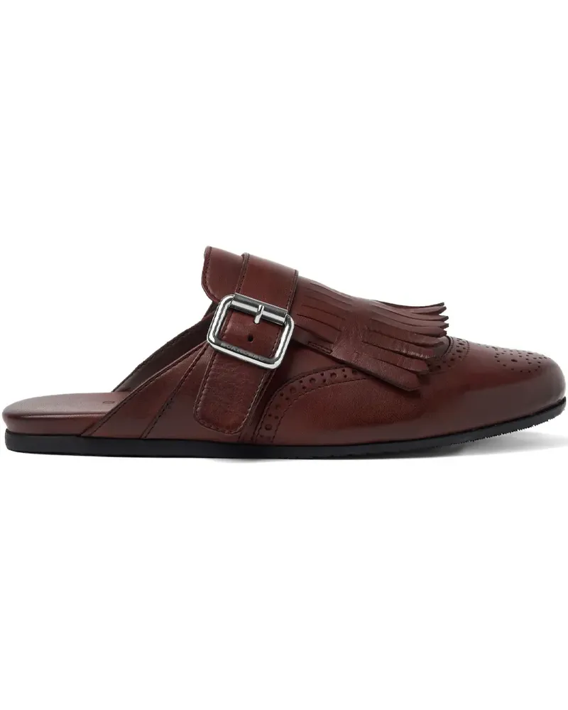 Scarosso Gemma Mules mit Fransen - Braun Braun